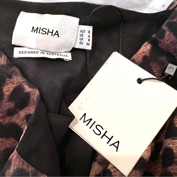 NWT MISHA COLLECTION Johanna slip Midi Dress LEOPARD PRINT whimsigoth mobwife 4 - Picture 13 of 13